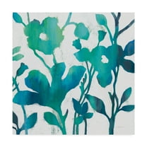 Trademark Fine Art 'Teal Trio V on White' Canvas Art by Silvia Vassileva