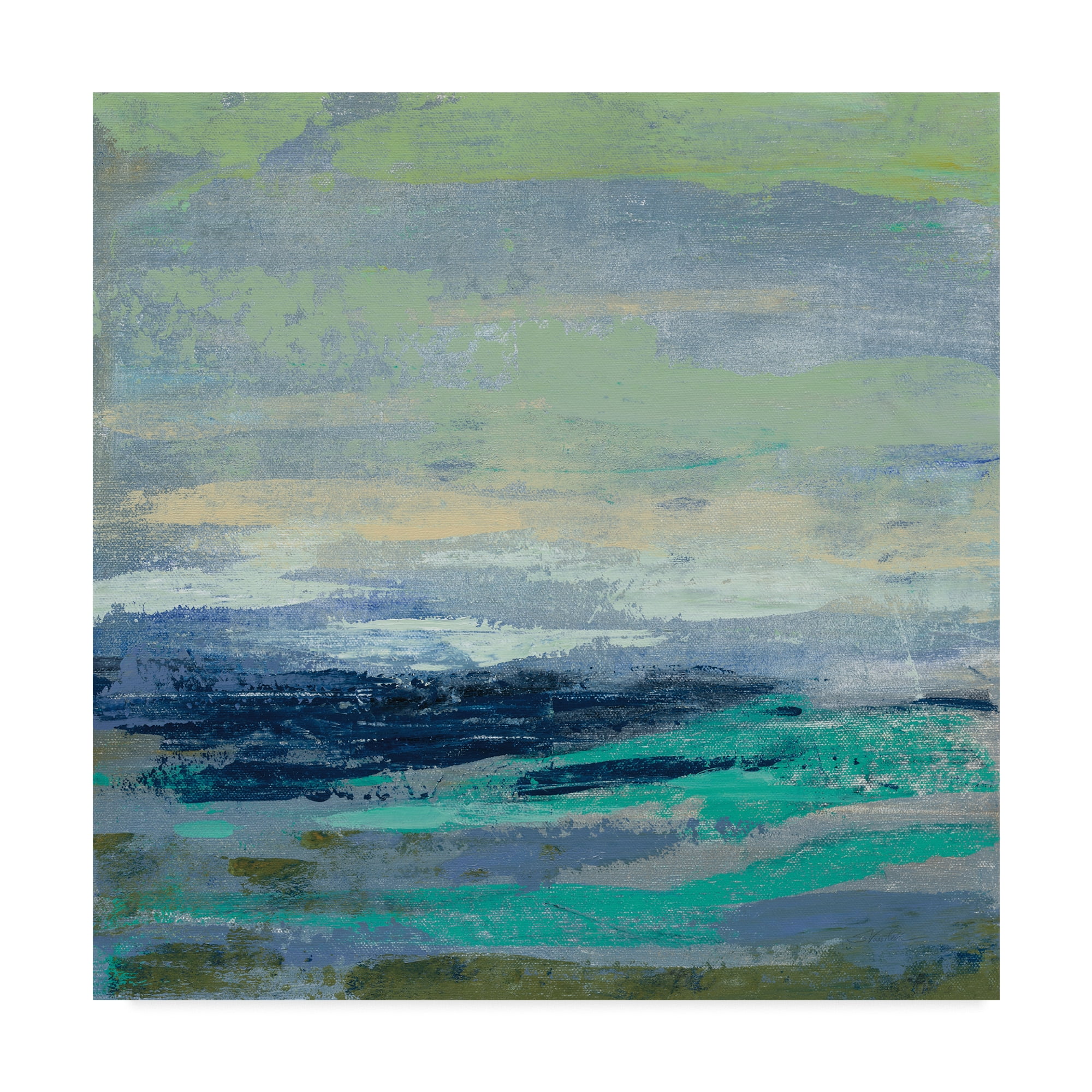 Trademark Fine Art 'Teal Wave I' Canvas Art by Silvia Vassileva
