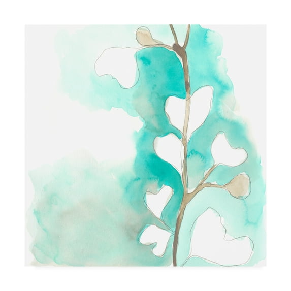 Trademark Fine Art 'Teal and Ochre Ginko III' Canvas Art by June Erica Vess