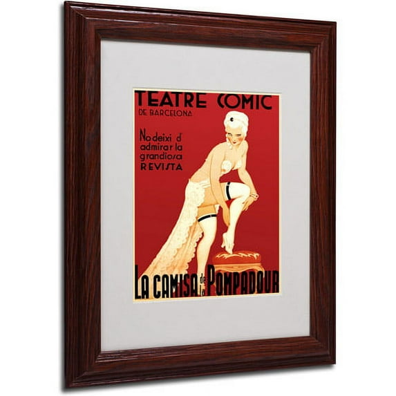 Trademark Fine Art 'Teatre Comic de Barcelona' Framed Matted Art