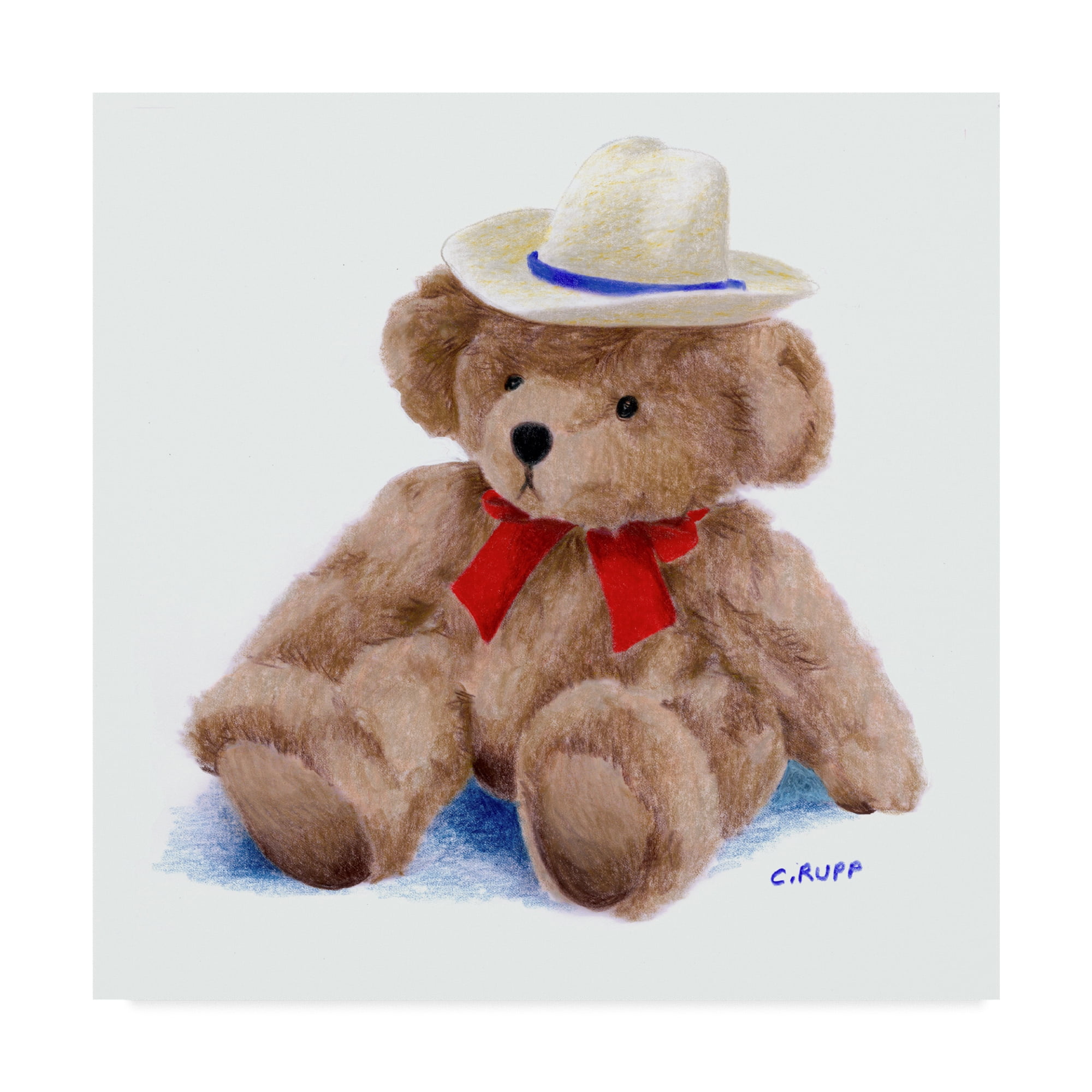 Trademark Fine Art 'Teddy Bear I' Canvas Art by Carol J Rupp