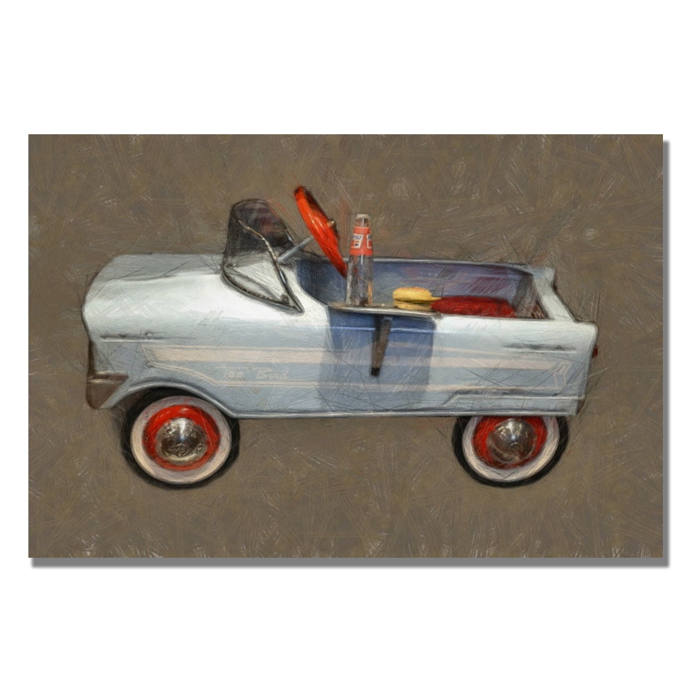 Trademark Fine Art "Tee Bird Pedal Car" Canvas Art by Michelle Calkins