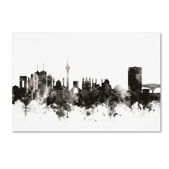 Trademark Fine Art 'Tehran Iran Skyline I' Canvas Art by Michael Tompsett