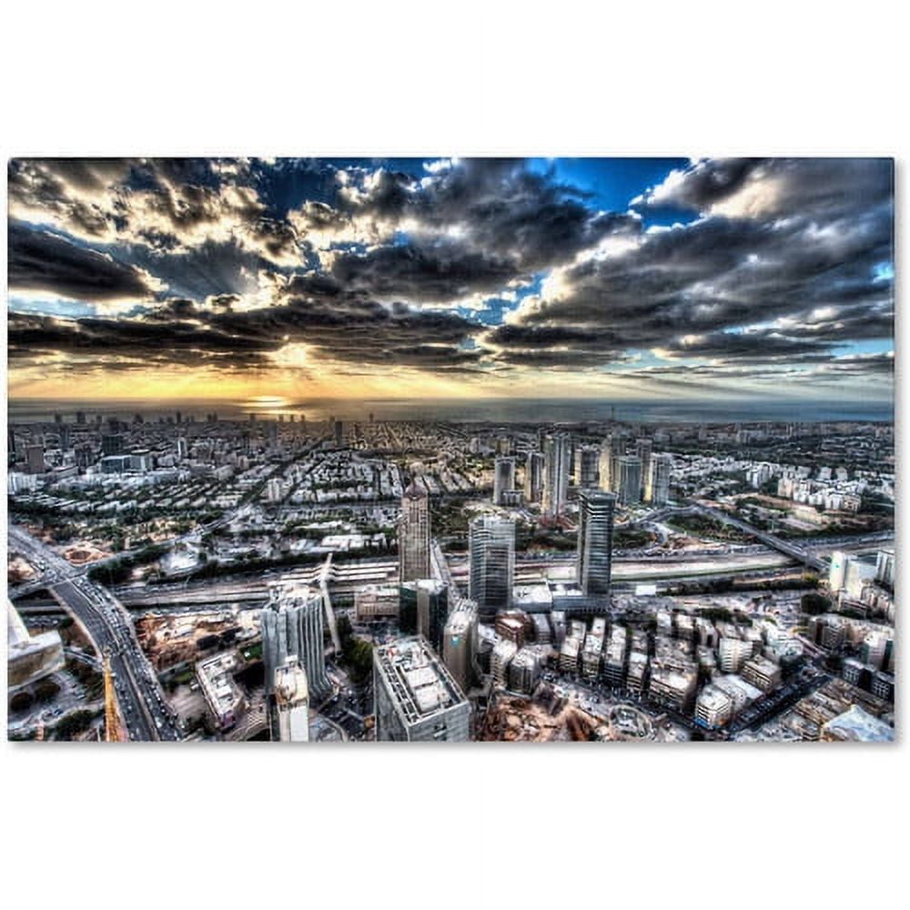 Trademark Fine Art "Tel Aviv - Israel-I" Canvas Art by David Ayash