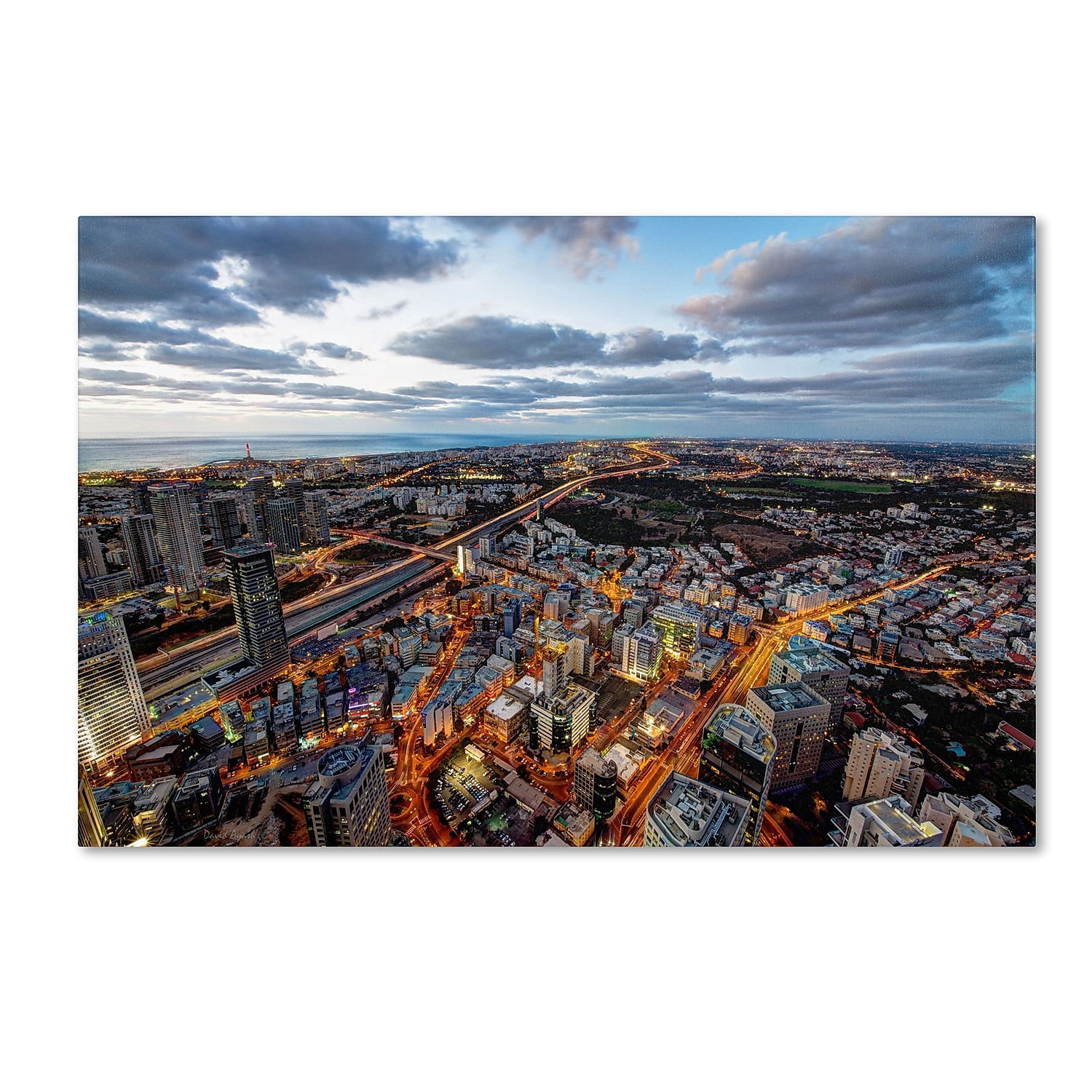 Trademark Fine Art "Tel Aviv - Israel-III" Canvas Art by David Ayash