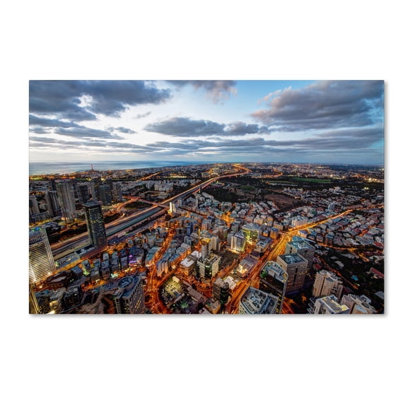 Trademark Fine Art "Tel Aviv - Israel-III" Canvas Art by David Ayash