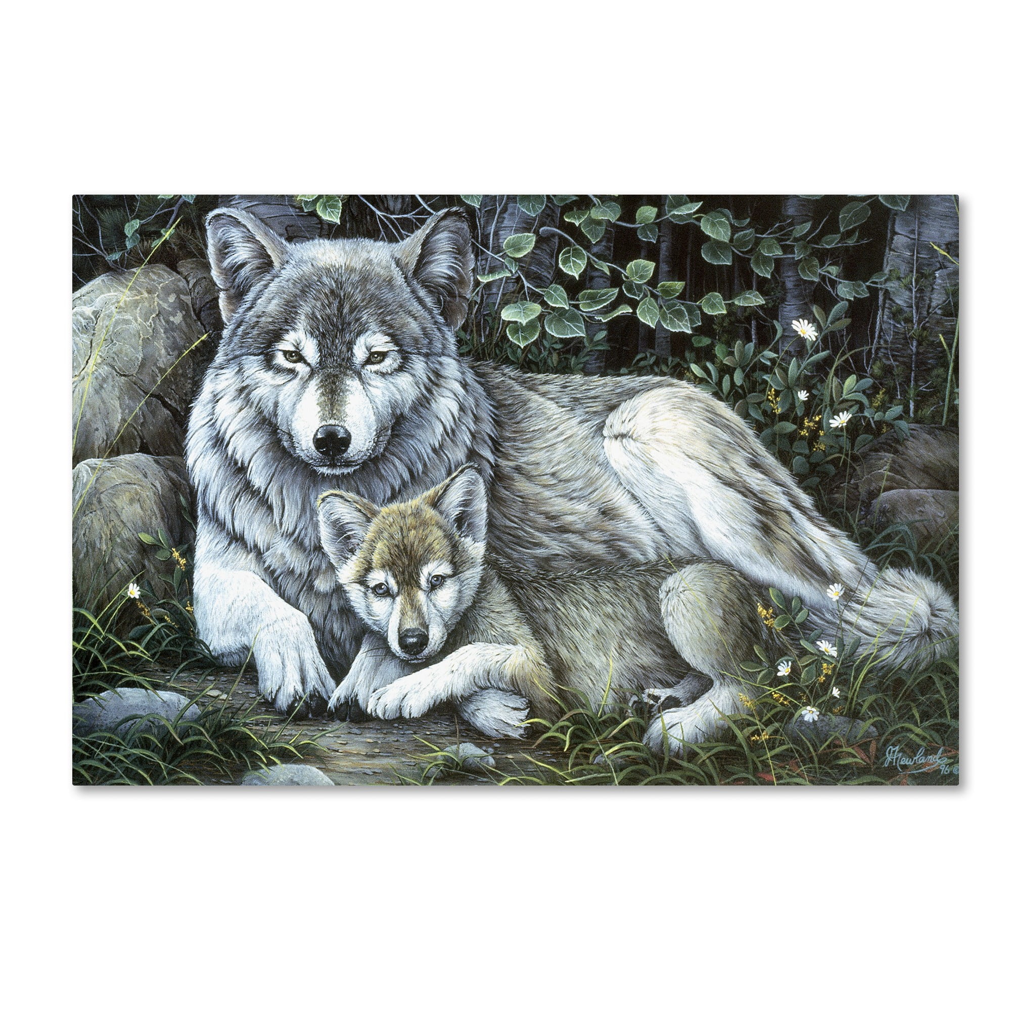 Trademark Fine Art 'Tender Moment' Canvas Art by Jenny Newland