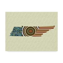 Trademark Fine Art 'Tennessee State Map' Canvas Art by Lanre Adefioye