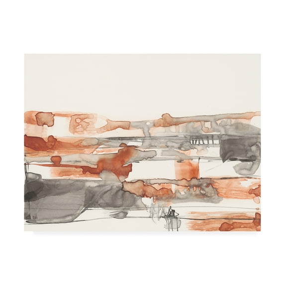 Trademark Fine Art 'Terra Cotta Lines I' Canvas Art by Jennifer Goldberger