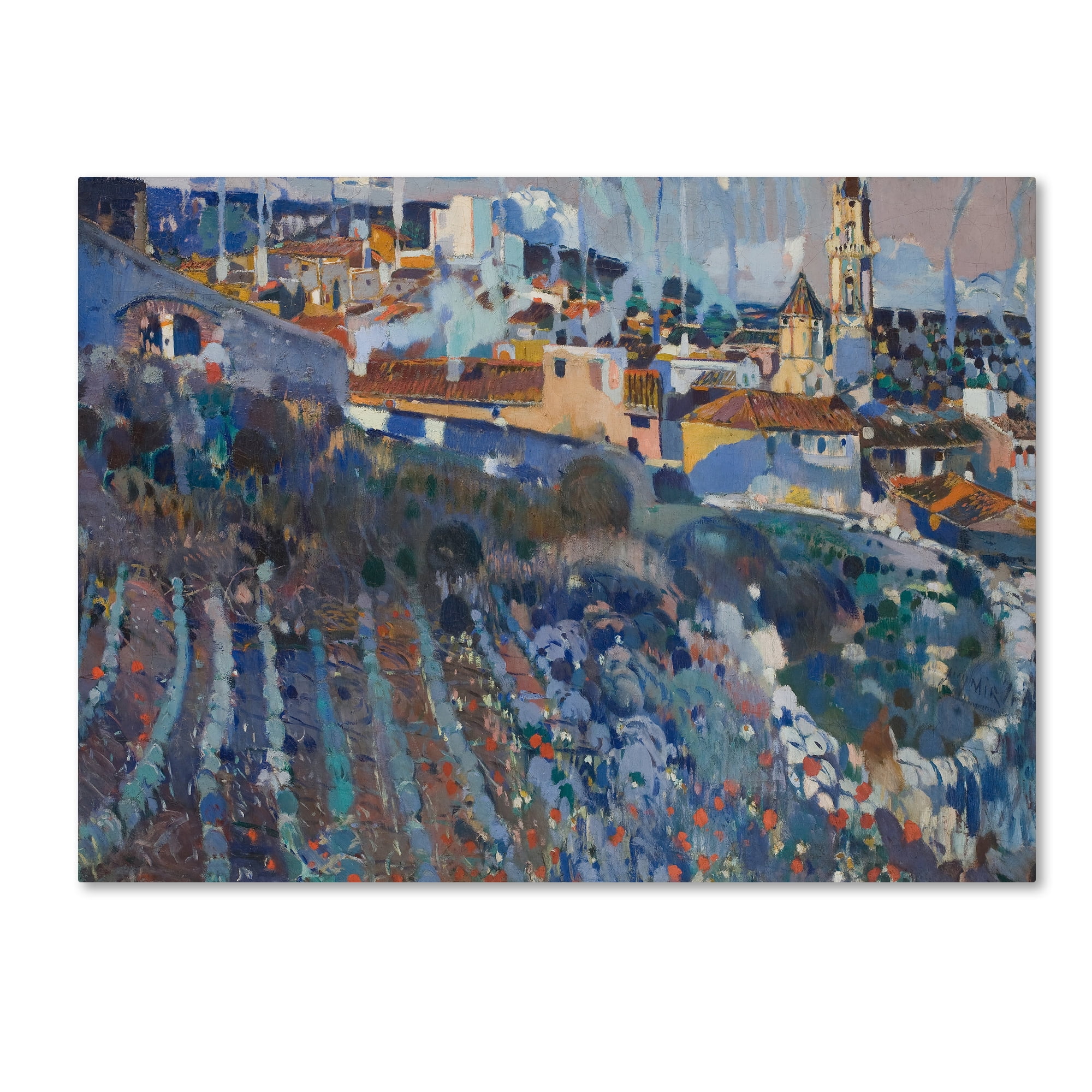 Trademark Fine Art 'Terraced Village' Canvas Art by Joaquim Mir