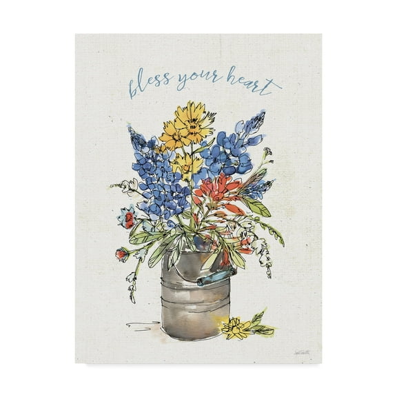 Trademark Fine Art 'Texas Bluebonnet I' Canvas Art by Anne Tavoletti