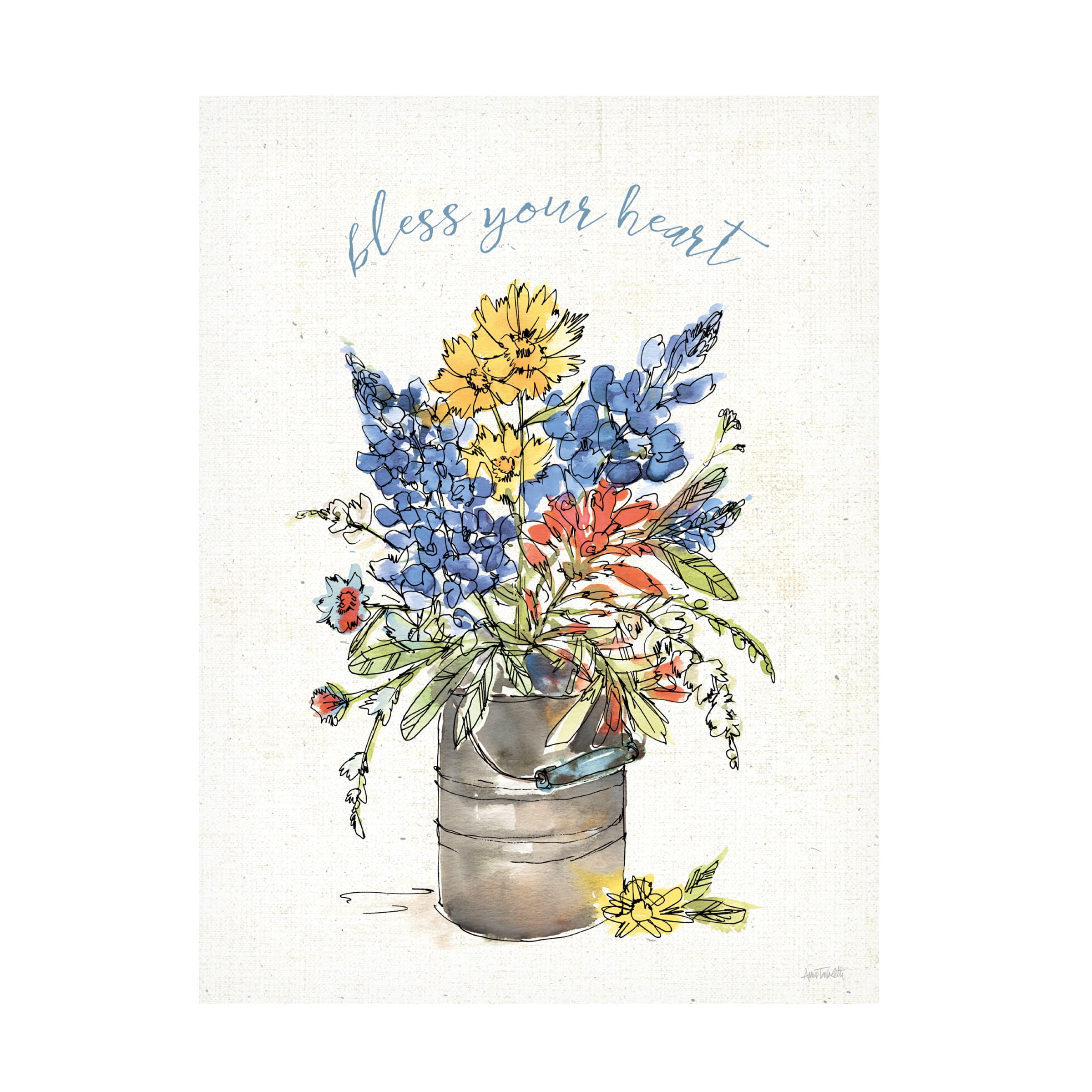 Trademark Fine Art 'Texas Bluebonnet I' Canvas Art by Anne Tavoletti