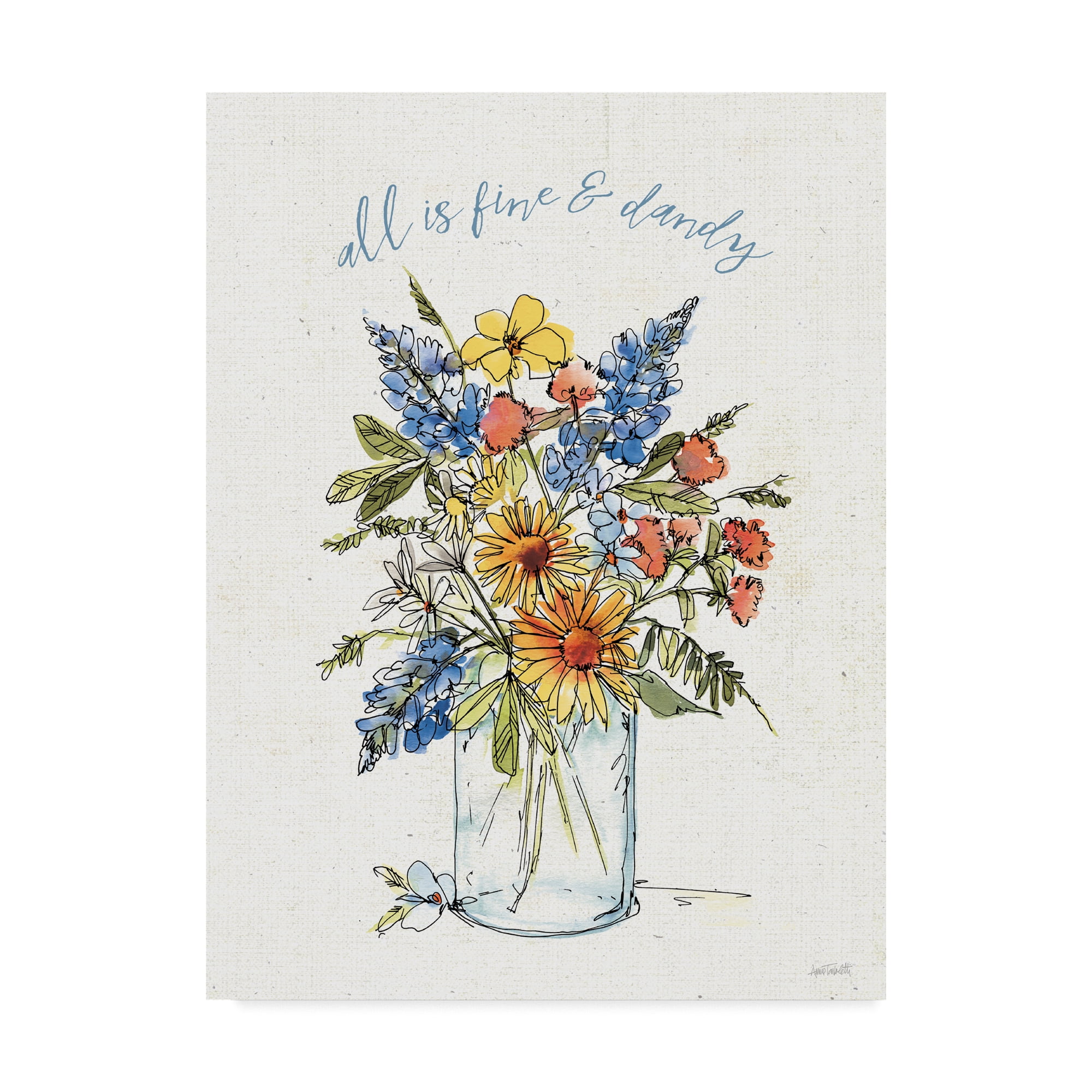 Trademark Fine Art 'Texas Bluebonnet II' Canvas Art by Anne Tavoletti