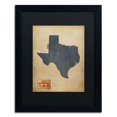 thumbnail image 1 of Trademark Fine Art "Texas Map Denim Jeans Style" Canvas Art by Michael Tompsett, Black Matte, Black Frame, 1 of 5