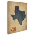 thumbnail image 1 of Trademark Fine Art "Texas Map Denim Jeans Style" Canvas Art by Michael Tompsett, 1 of 3