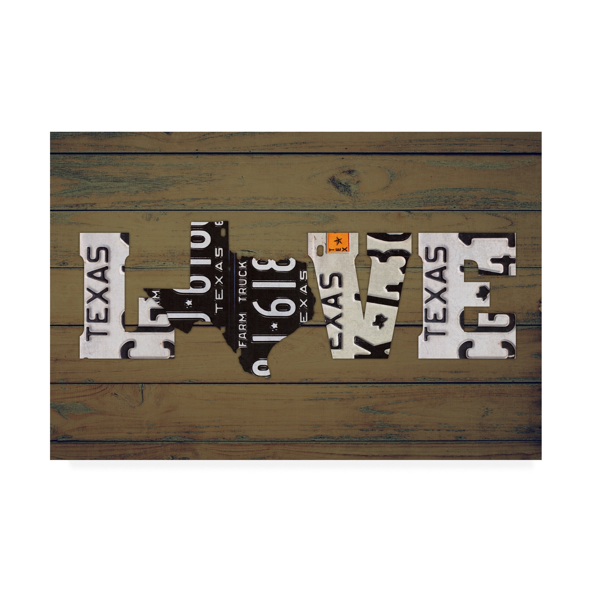 Trademark Fine Art 'Texas State Love' Canvas Art by Design Turnpike