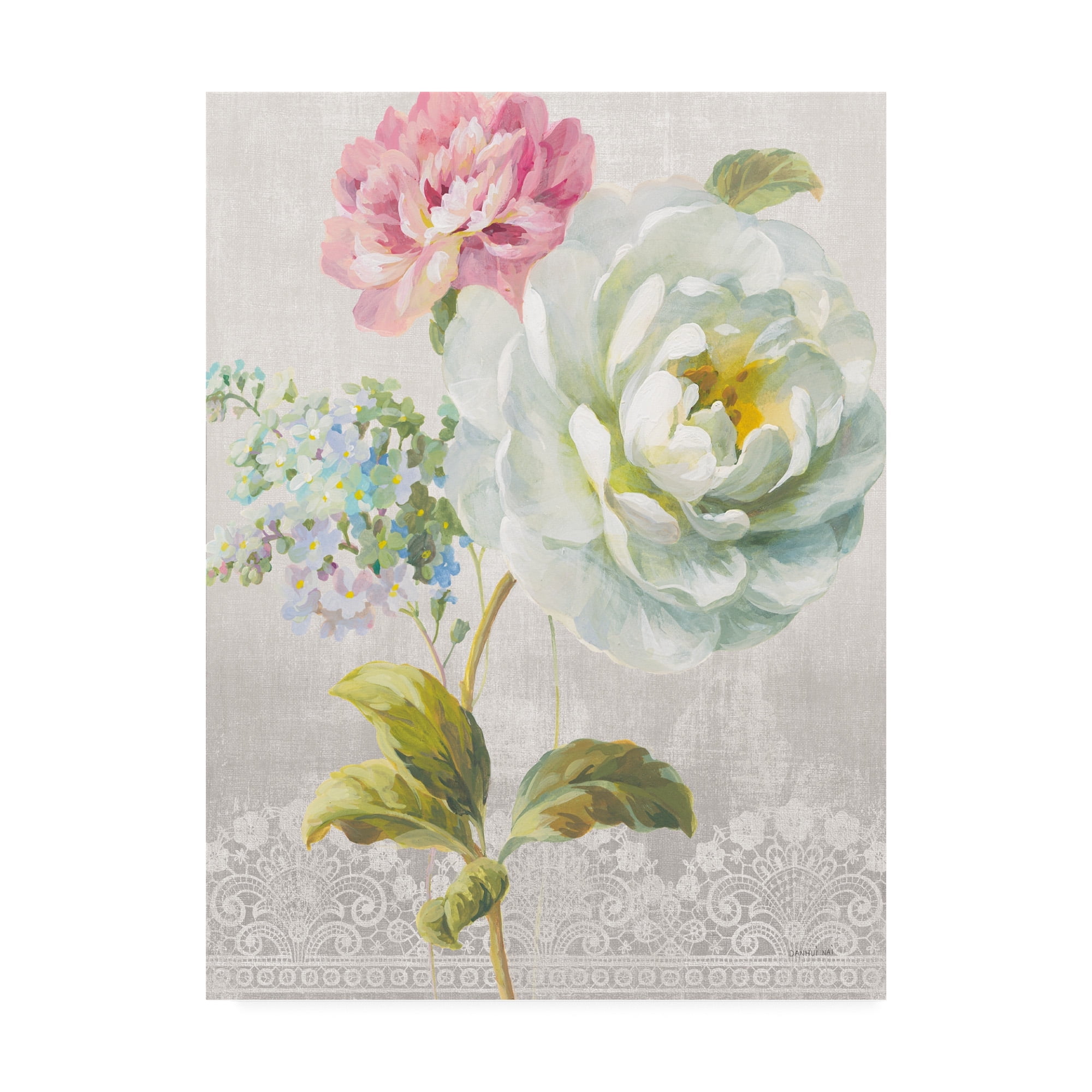 Trademark Fine Art 'Textile Floral I' Canvas Art by Danhui Nai