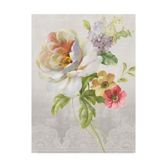 Trademark Fine Art 'Textile Floral II' Canvas Art by Danhui Nai