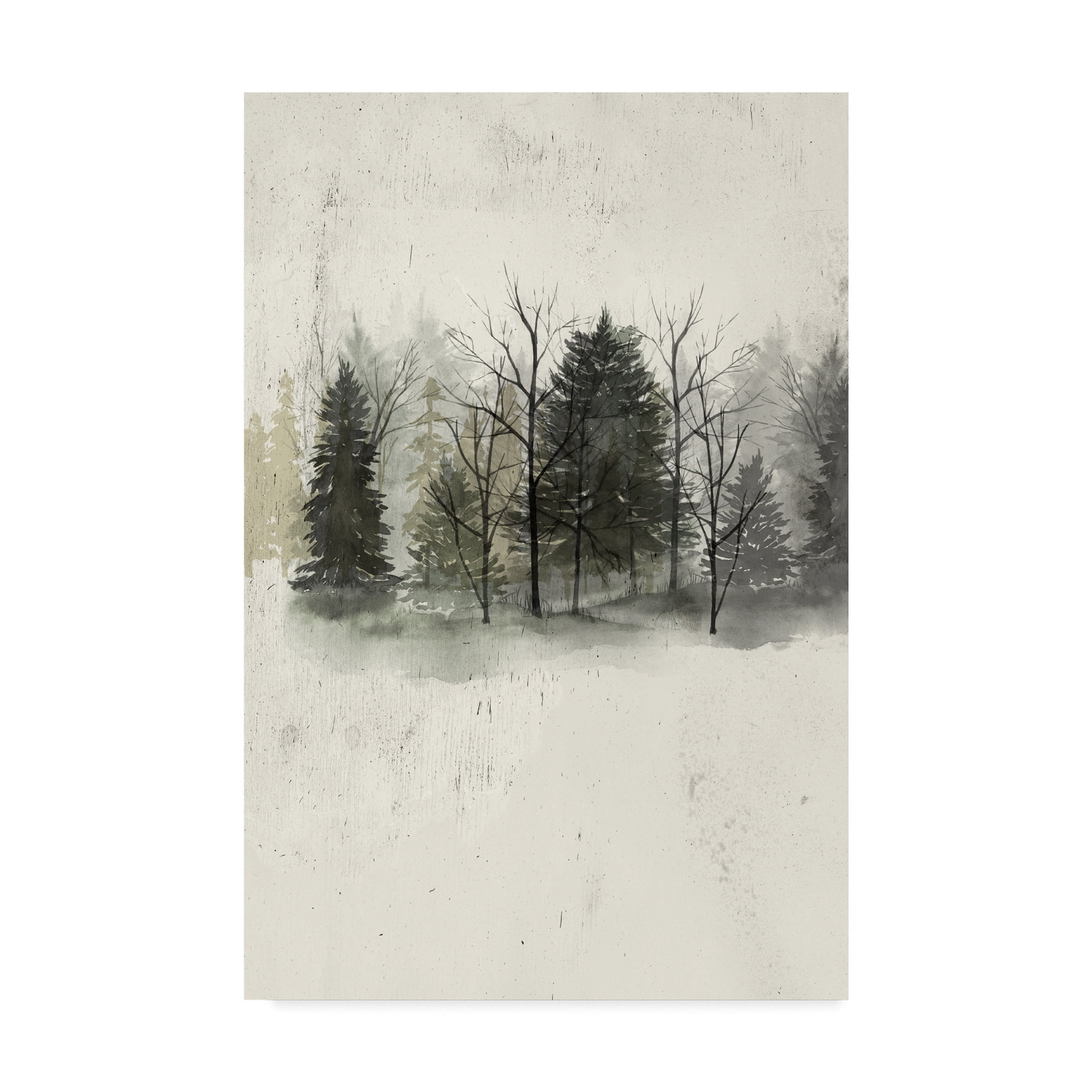 Trademark Fine Art 'Textured Tree line I' Canvas Art by Grace Popp