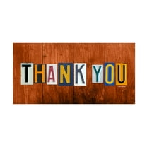 Trademark Fine Art 'Thank You' Canvas Art by Design Turnpike
