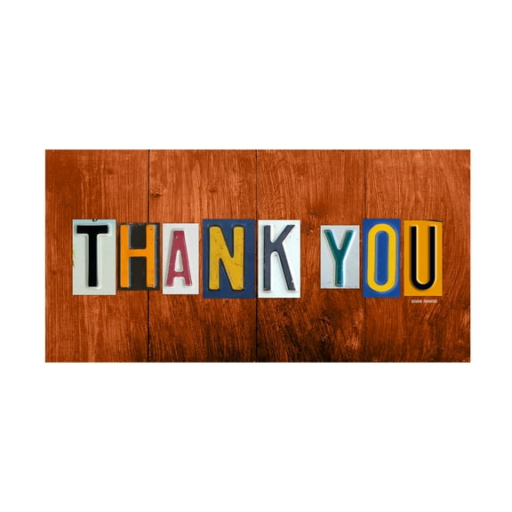 Trademark Fine Art 'Thank You' Canvas Art by Design Turnpike