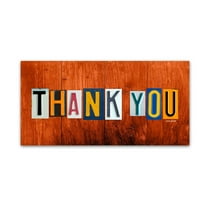 Trademark Fine Art 'Thank You' Canvas Art by Design Turnpike