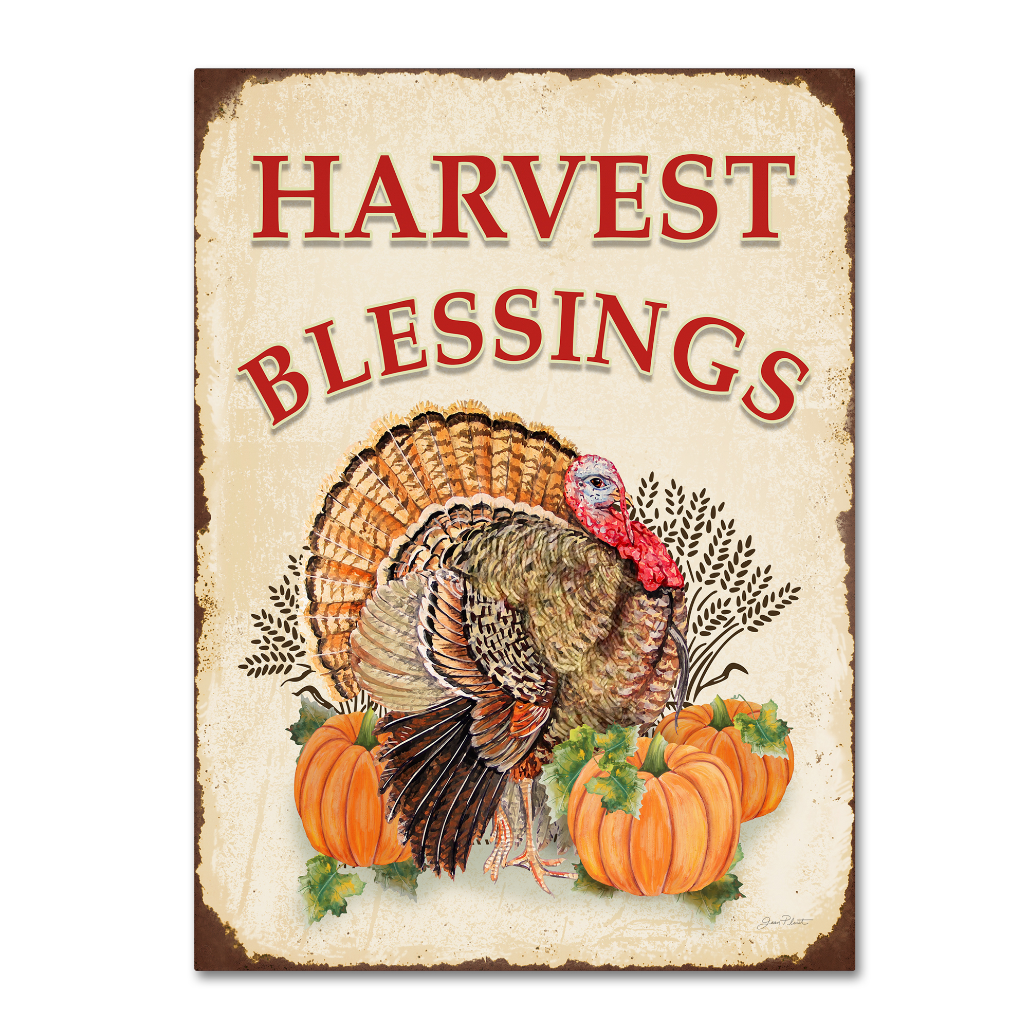 Trademark Fine Art 'Thanksgiving 10' Canvas Art by Jean Plout