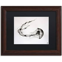 Trademark Fine Art 'That's No Moon' Canvas Art by Marc Allante, Black Matte, Wood Frame