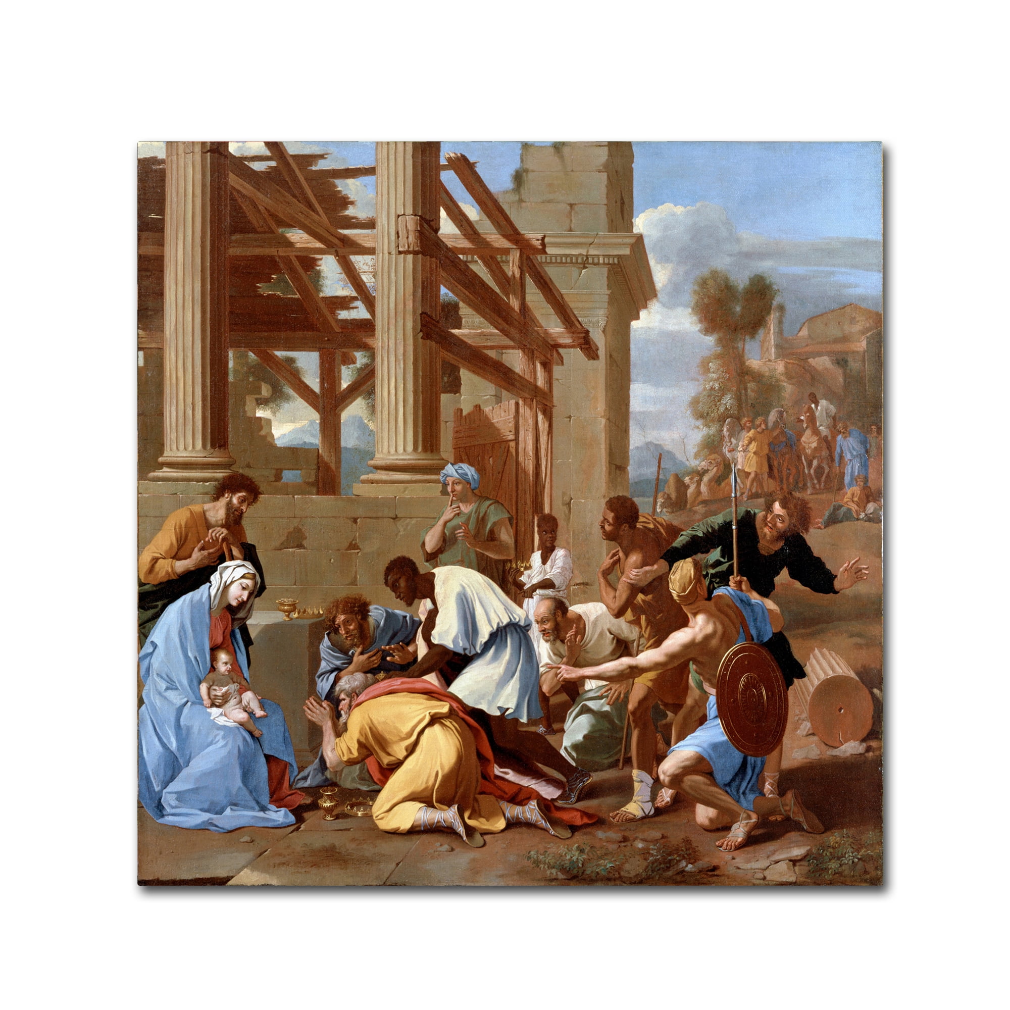 Trademark Fine Art 'The Adoration Of The Magi' Canvas Art by Nicolas Poussin