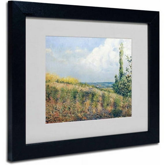 Trademark Fine Art "The Approaching Storm" Canvas Art by Camille Pissarro, Black Frame