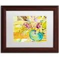 thumbnail image 1 of Trademark Fine Art "The Aqua Vase" Canvas Art by Sheila Golden, White Matte, Wood Frame, 1 of 4