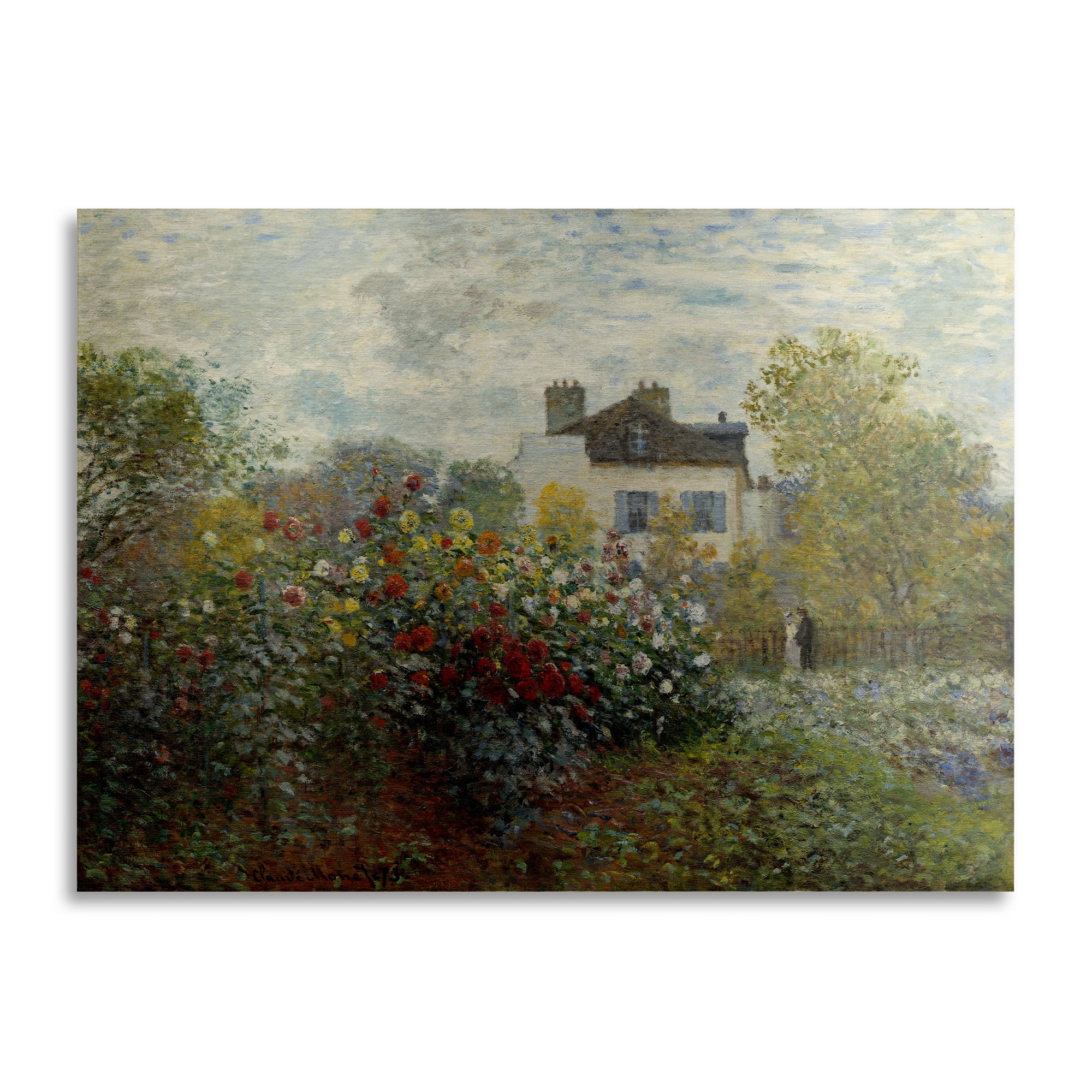 Trademark Fine Art 'The Artist's Garden In Argenteuil' Brushed Aluminum Wall Art Art by Claude Monet