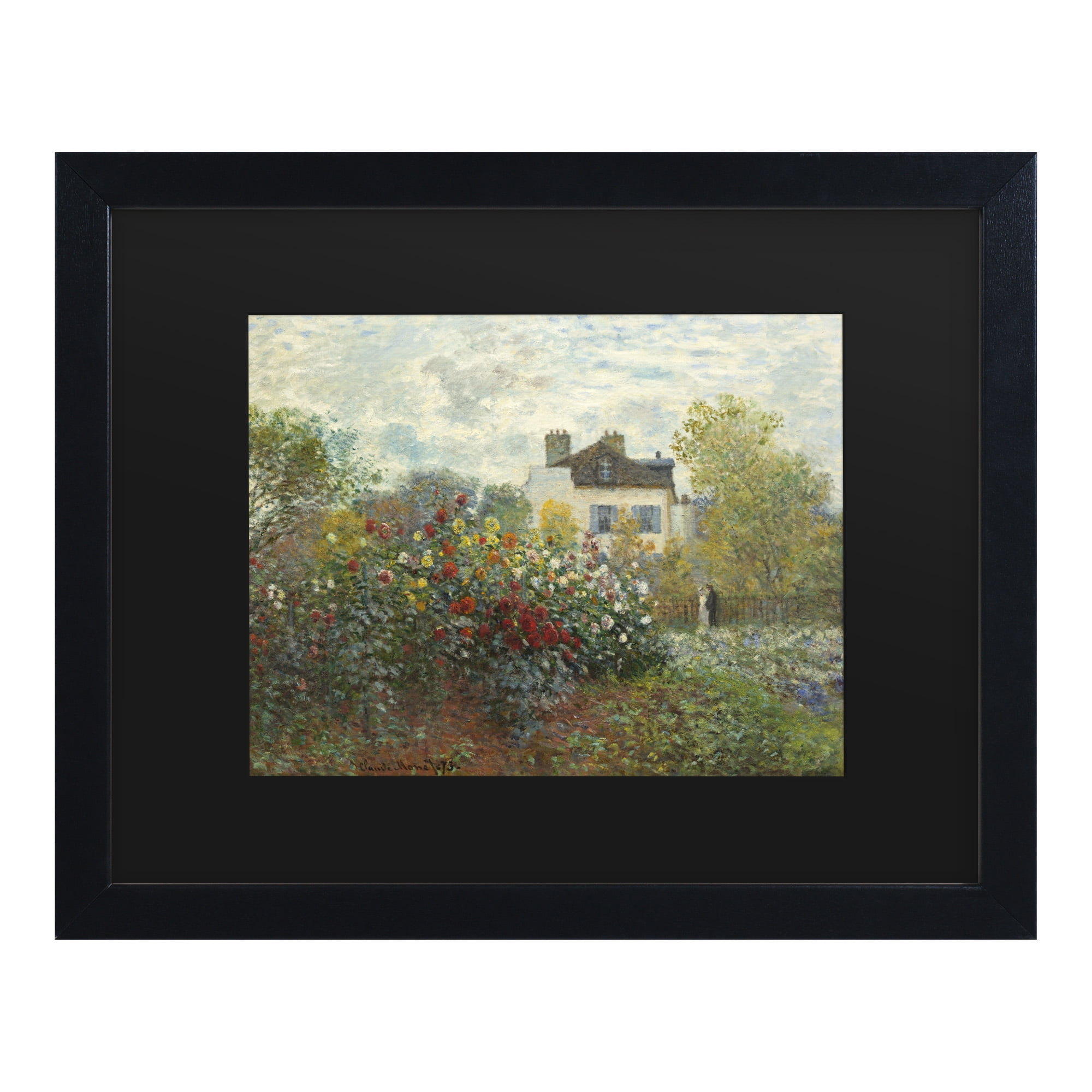 Trademark Fine Art 'The Artist's Garden at Argenteuil' Canvas Art by Claude Monet