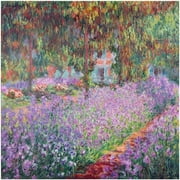 Trademark Fine Art "The Artist's Garden at Giverny" Canvas Art by Claude Monet