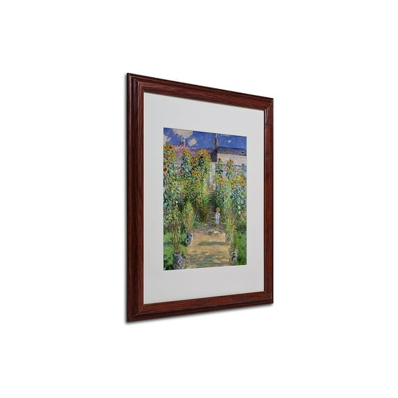 Trademark Fine Art 'The Artist's Garden at Vetheuil' 16" x 20" Wood Frame Art (BL01177-W1620MF)