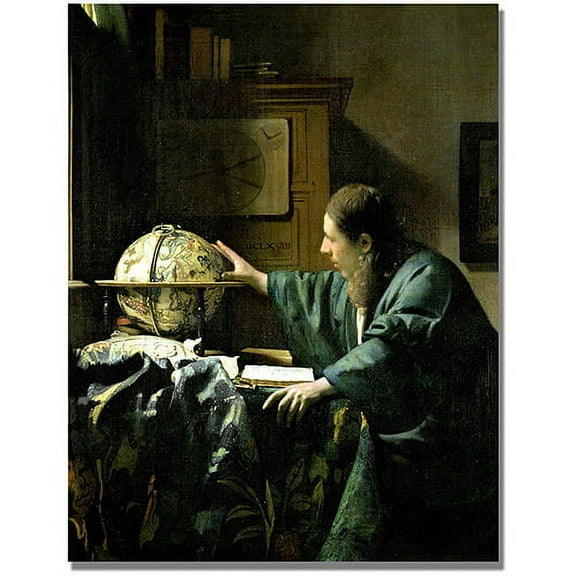 Trademark Fine Art Jan Vermeer The Astronomer Canvas Wall Art - 24x32