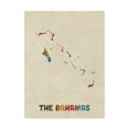 thumbnail image 1 of Trademark Fine Art 'The Bahamas Watercolor Map' Canvas Art by Michael Tompsett, 1 of 4