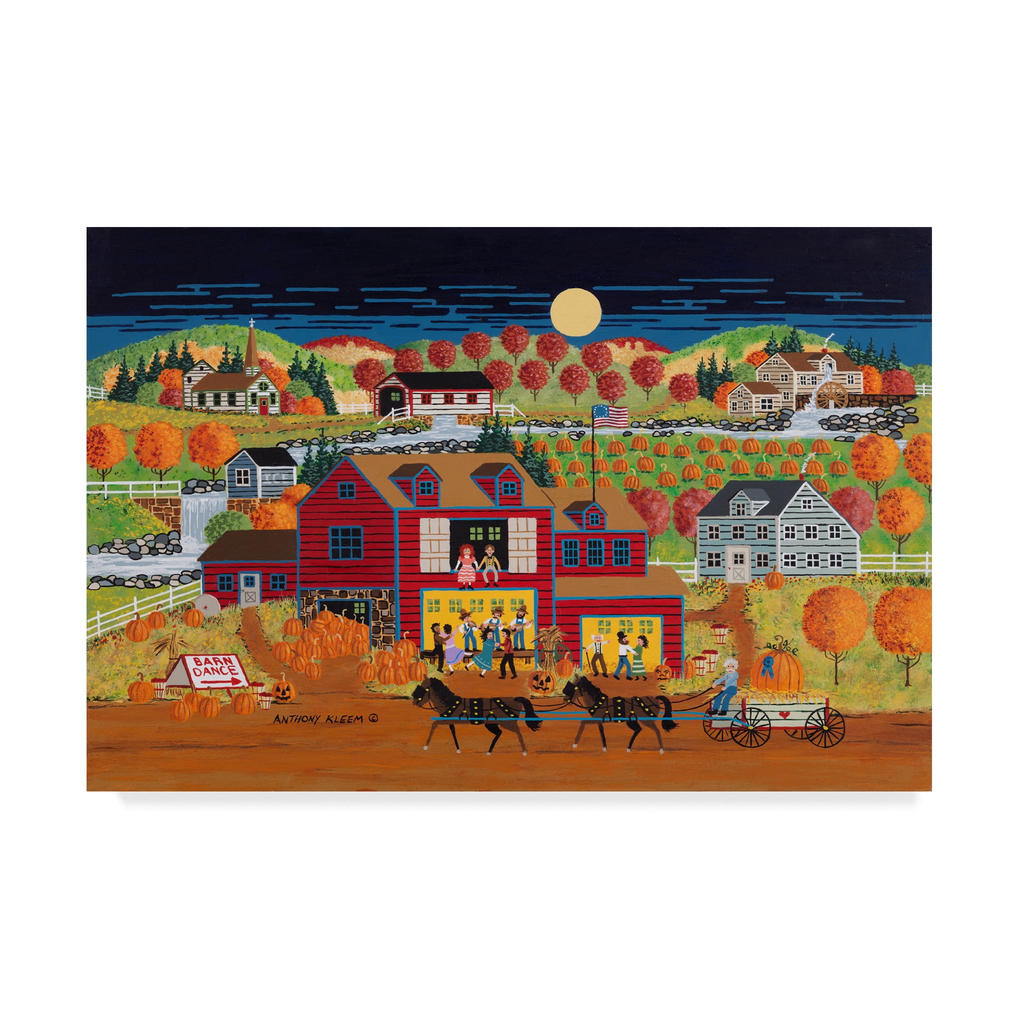 Trademark Fine Art 'The Barn Dance' Canvas Art by Anthony Kleem