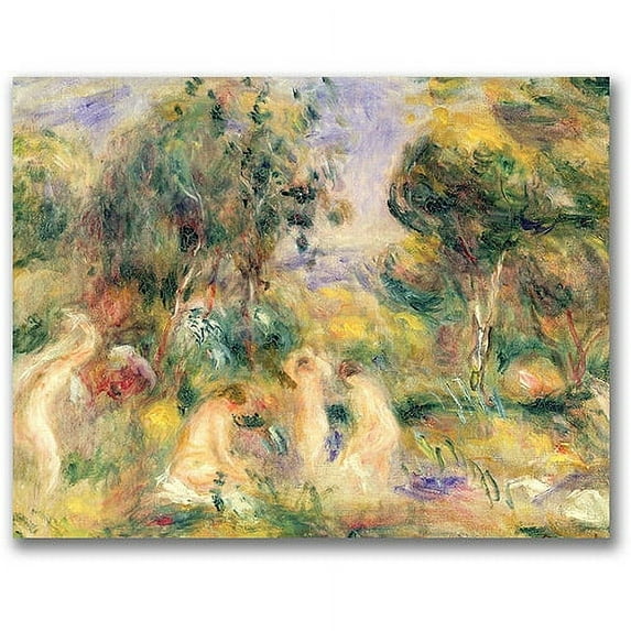 Trademark Fine Art "The Bathers" Canvas Wall Art by Pierre Renoir
