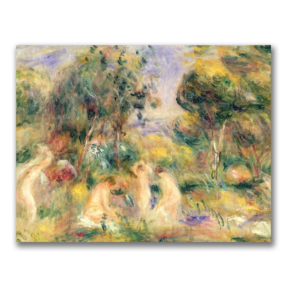 Trademark Fine Art "The Bathers" Canvas Wall Art by Pierre Renoir