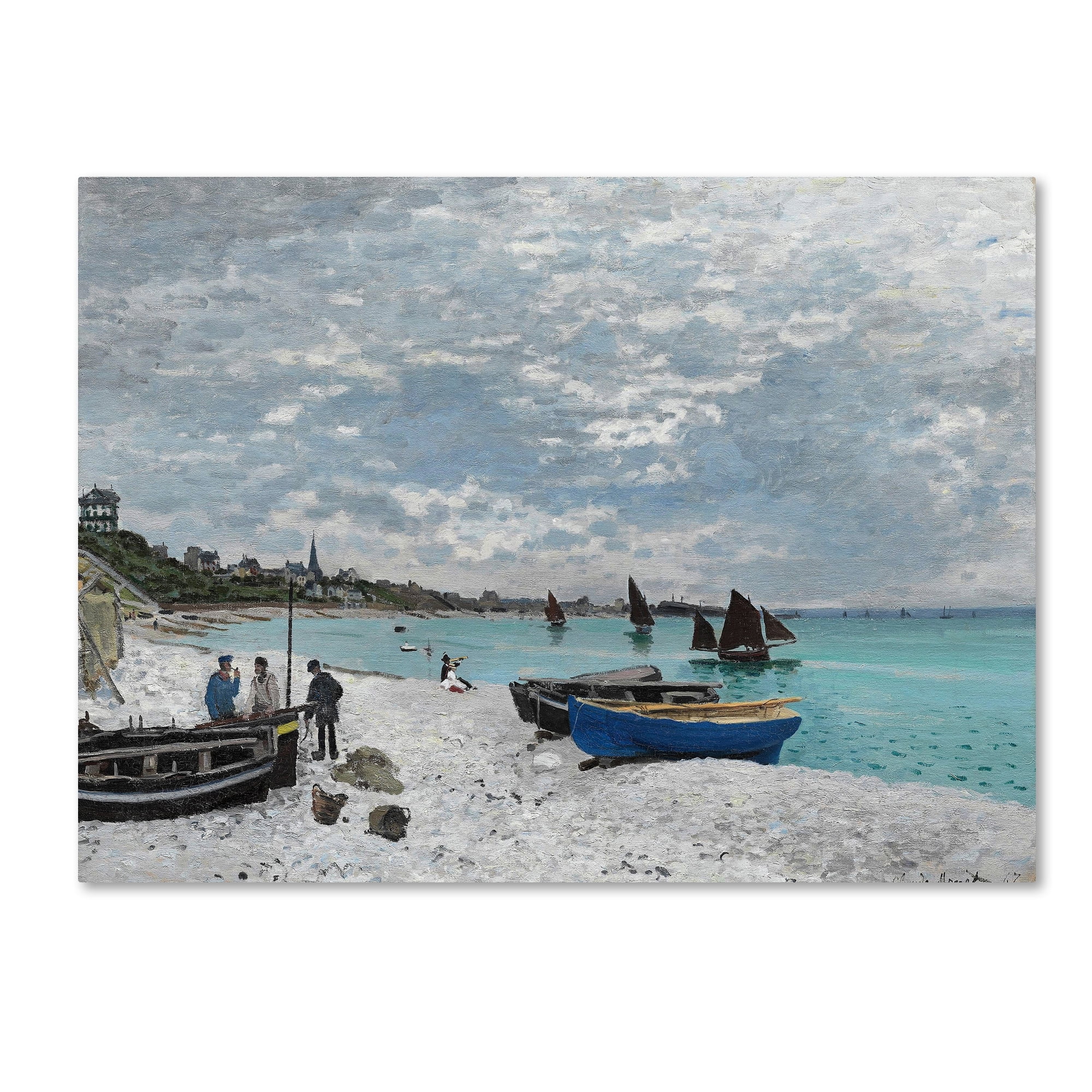 Trademark Fine Art 'The Beach At Sainteadresse' Canvas Art by Monet