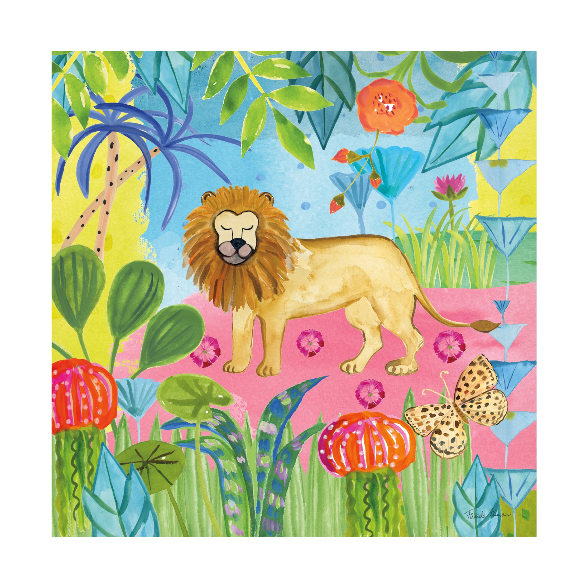 Trademark Fine Art 'The Big Jungle II' Canvas Art by Farida Zaman