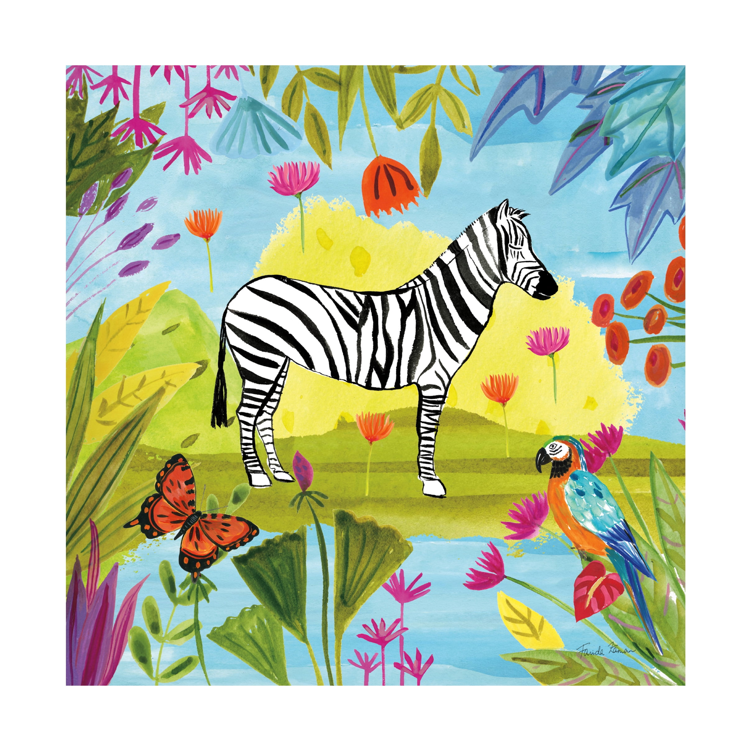 Trademark Fine Art 'The Big Jungle III' Canvas Art by Farida Zaman