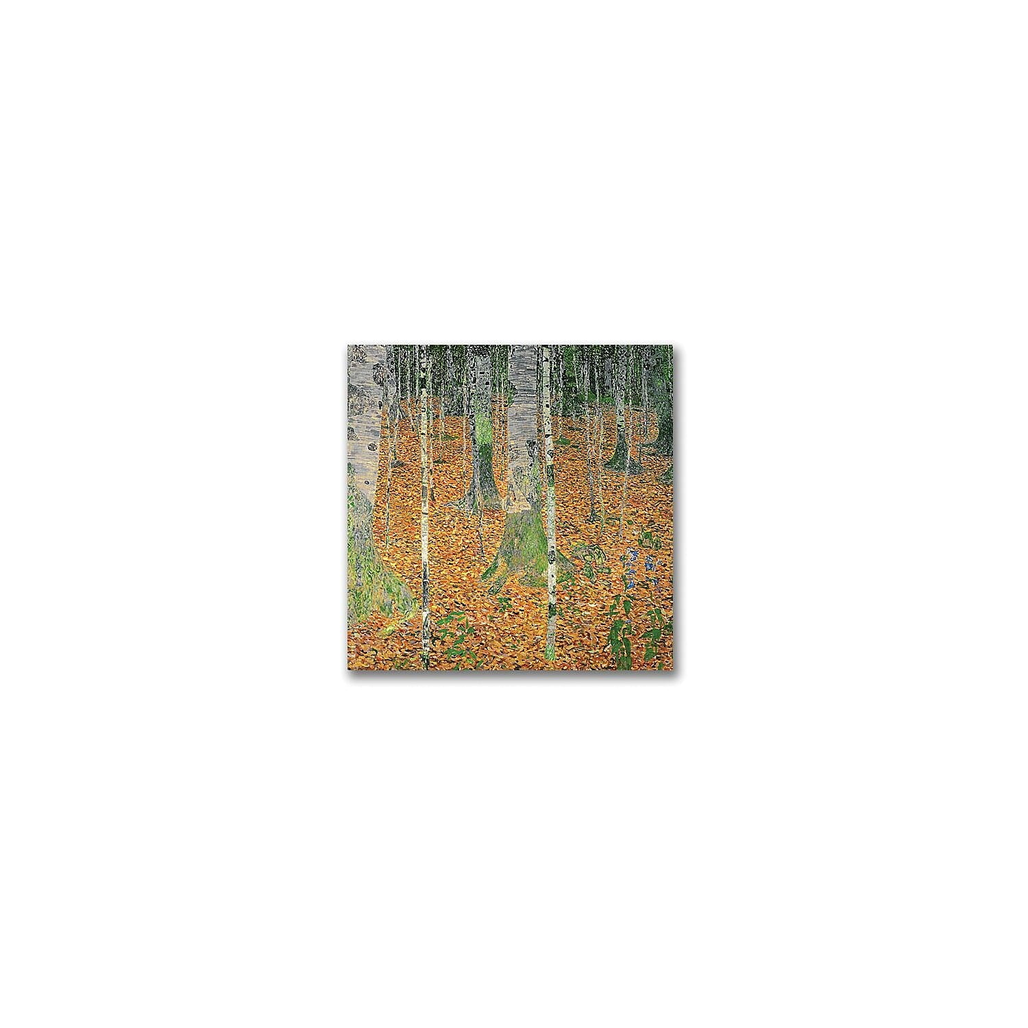 Trademark Fine Art "The Birch Wood" Canvas Wall Art by Gustav Klimt