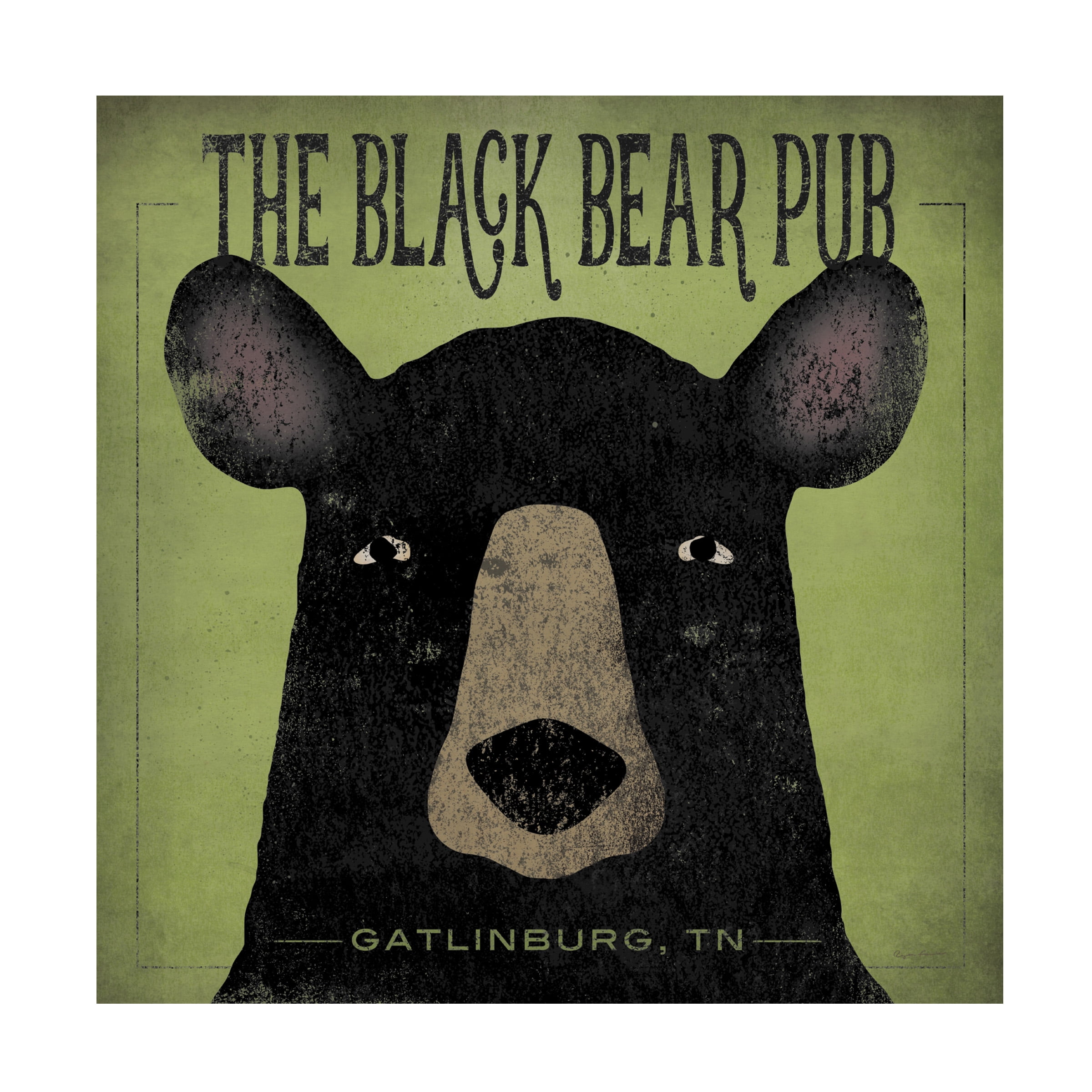 Trademark Fine Art 'The Black Bear Pub' Canvas Art by Ryan Fowler