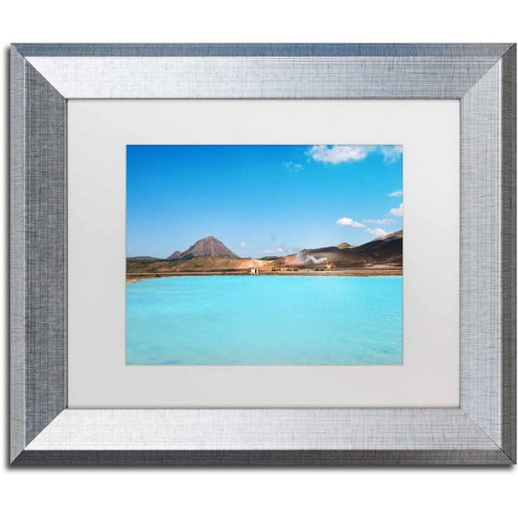 Trademark Fine Art 'The Blue Between Us' Canvas Art by Philippe Sainte-Laudy, White Matte, Silver Frame