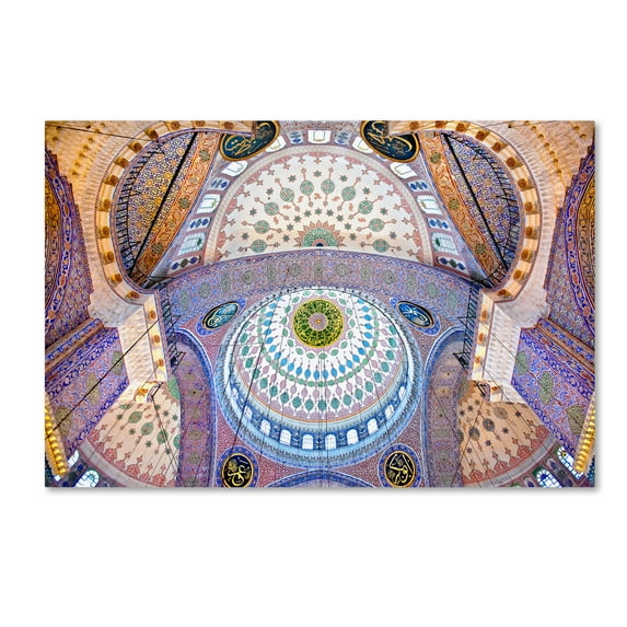 Trademark Fine Art 'The Blue Mosque' Canvas Art by Nora De Angelli