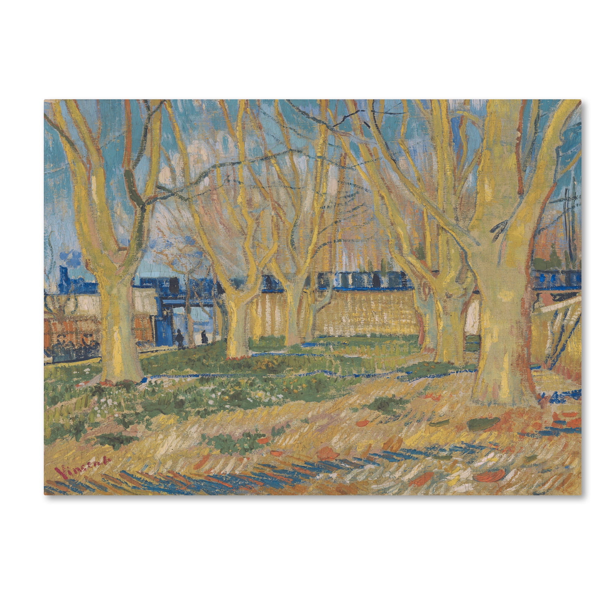 Vincent Van Gogh Landscape Print on Canvas, 27" x 33"