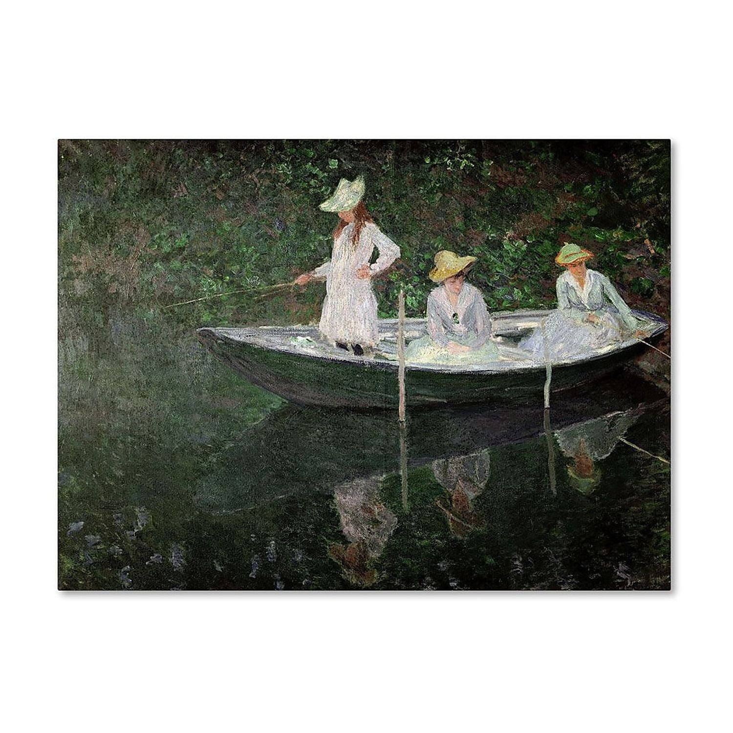 Trademark Fine Art "The Boat at Giverny" Canvas Art by Claude Monet