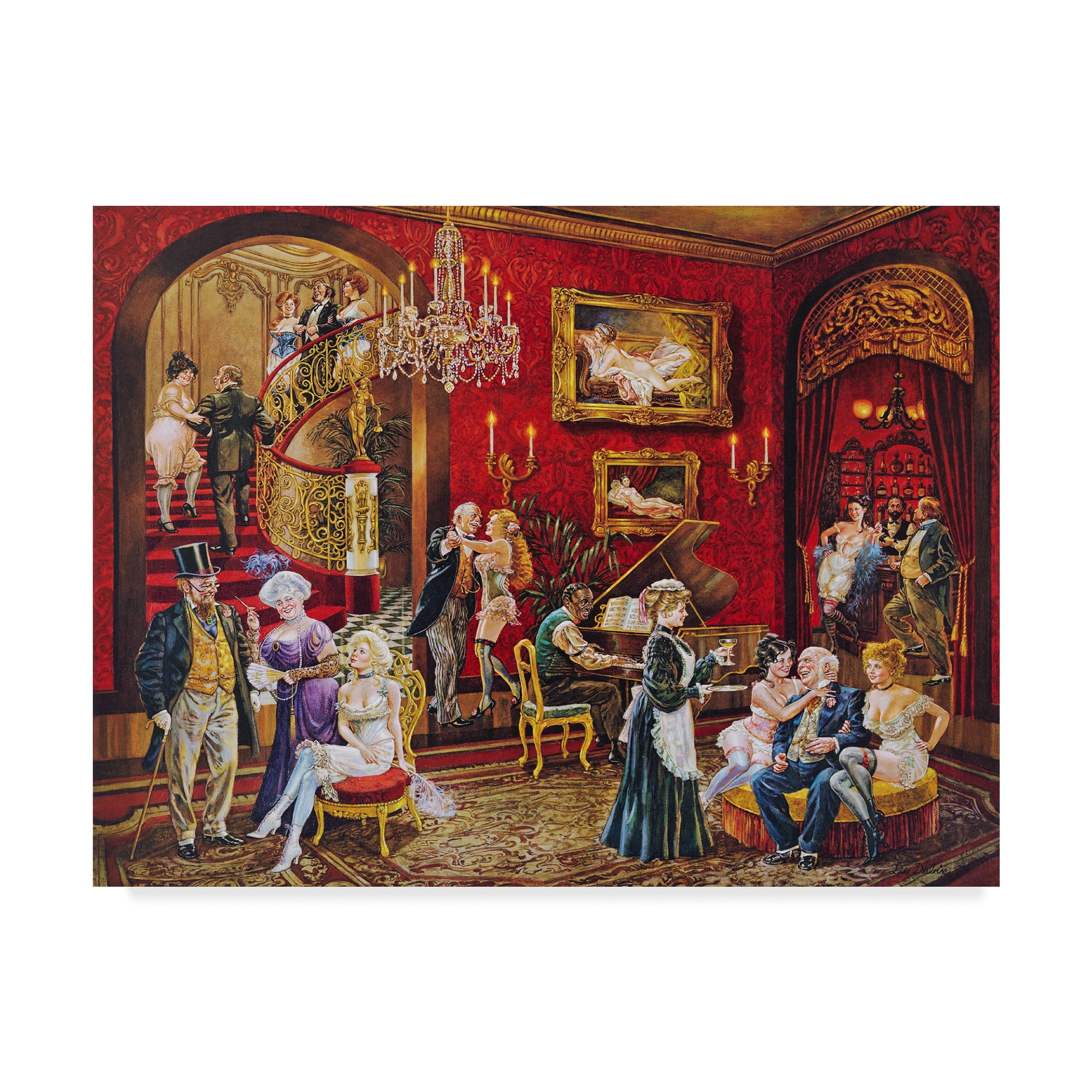 Trademark Fine Art 'The Bordello' Canvas Art by Lee Dubin